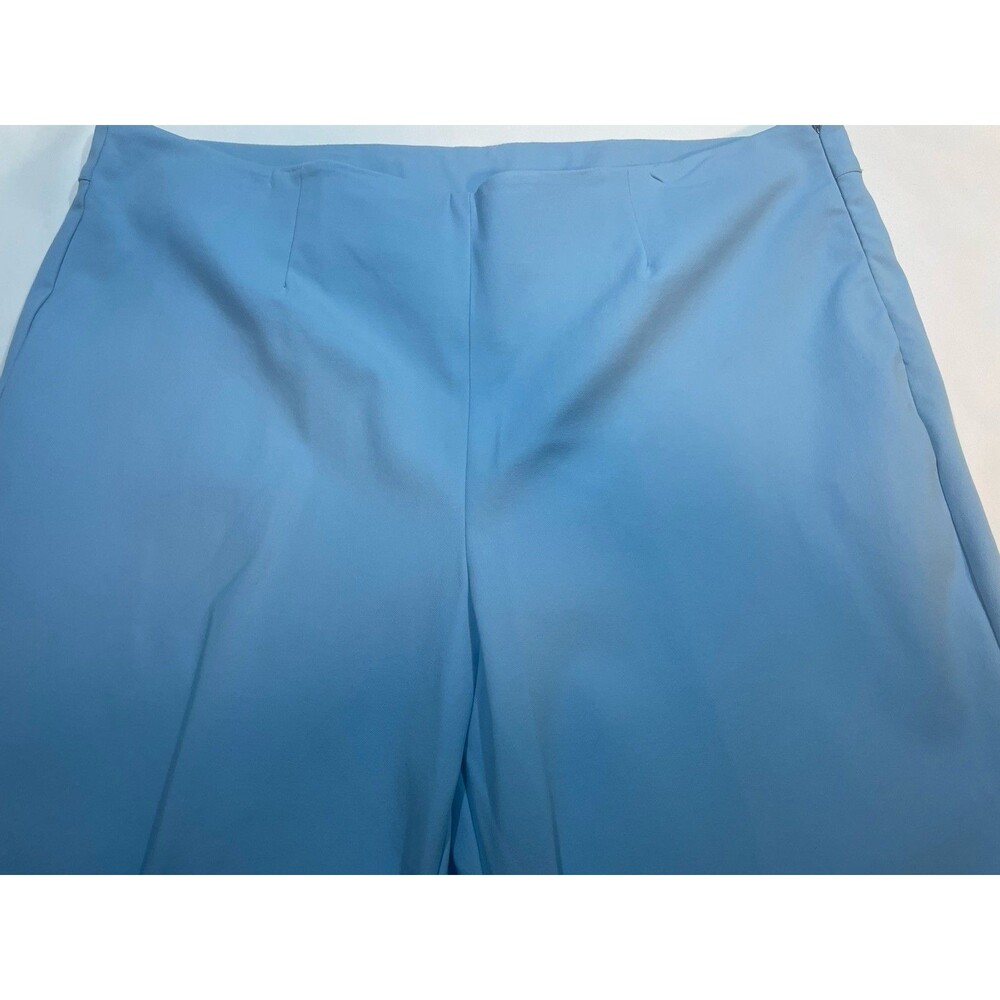 Nina Mclemore Dress Pants Women’s 14 Straight Leg Light Blue High Rise Side Zip